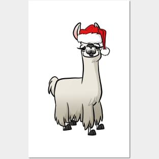 Christmas Llama Posters and Art